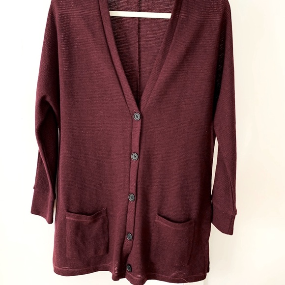 American Eagle Outfitters Sweaters - American Eagle, burgundy cardigan